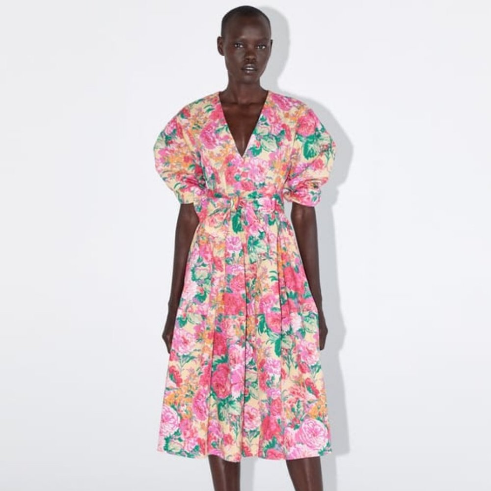 Zara Floral Print Dress